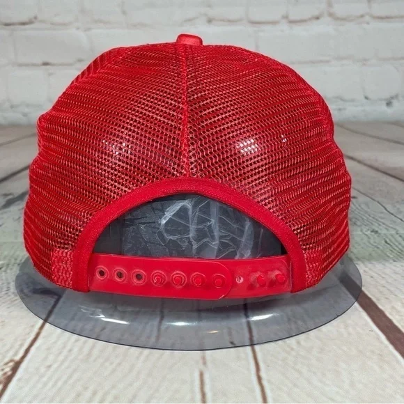 Vintage Super Mario Bros Nintendo Hat Snap Back Mesh Trucker Cap Red Made in USA - Picture 4 of 8